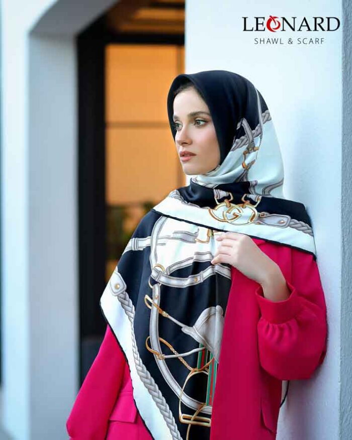 روسری ابریشم ژاکارد 2049