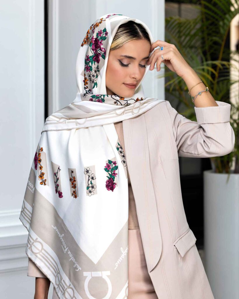 روسری ابریشم توییل 2062