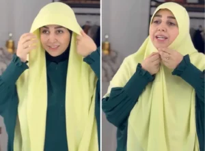 مدل بستن شال زیر چادر