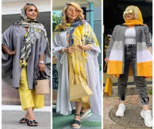 راهنمای ست کردن روسری با مانتو طرحدار