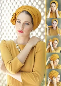 بستن شال مدل گوجه ای 