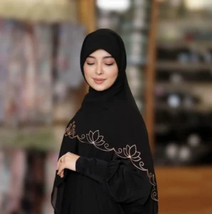 روسری حریر مشکی