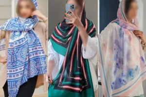 استایلی شیک با شال مجلسی