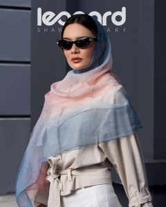 شال ابریشم ویسکوز دو لایه ch128-3