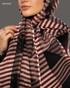 شال ابریشم ویسکوز دولایه CH128-2