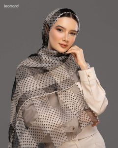 شال ابریشم ویسکوز دو لایه ch128-1