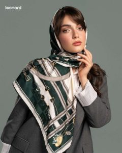 روسری ابریشم ژاکارد 2421