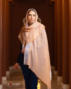 شال نخی رنگی لبه راه راه ch40