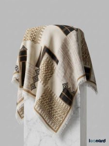 روسری ابریشم ویسکوز میله ای2450