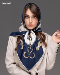 روسری ابریشم ژاکارد 2441