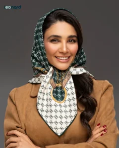 روسری ابریشم توییل 90 | کد 2468